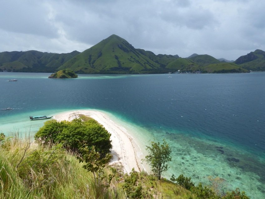 A view of Flores, Indonesia, from a small neighboring island. Leah Alves photos.