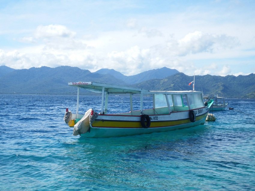 A typical longboat transport on Flores.