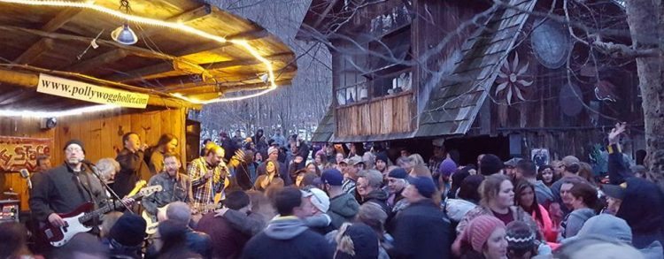 Dancing at the Pollywogg Holler, an eco-resort in upstate New York. 