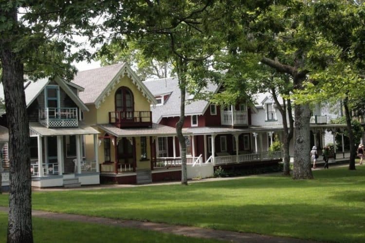 In Oak Bluffs, on Martha's Vineyard, a community of tiny houses called Camp Meeting Association lies in the center of the town.