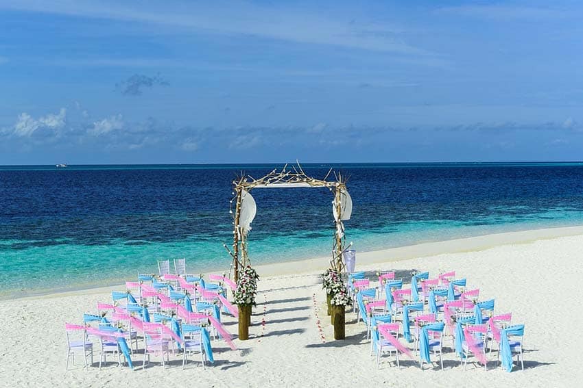 Beachside wedding