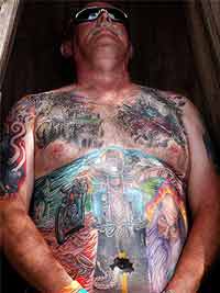 Body art on display at Sturgis Bike Week - photo by David Rich