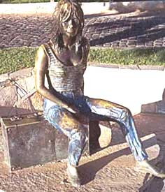 The community ereted a bronze statue of Brigitte Bardot, who helped to popularize the area as a destination. Photo courtesy of BuziosNews.com