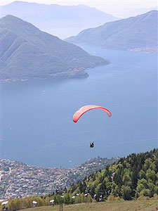 Paragliding over Lake Maggiore, Italy