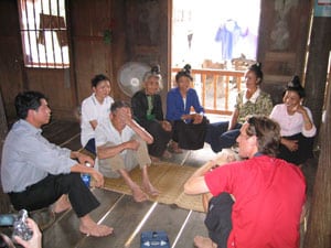 A discussion with members of the Black Thai Tribe