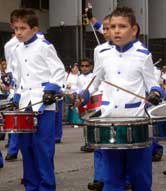 Drummer boys in Costa Rica's Independence Day Parade