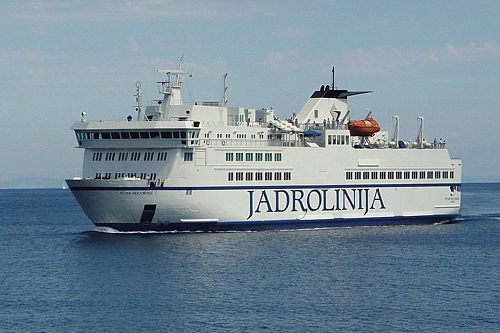 Ferry from Split to Hvar, the Jadrolinija. 