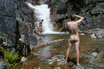 waterfall nude