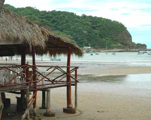 A beachfront restaurant in the surfing town of San Juan del Sur.