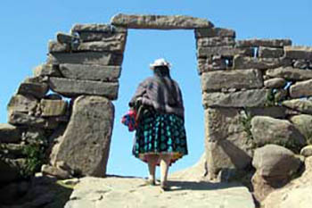 An Aymara woman from Amantani island