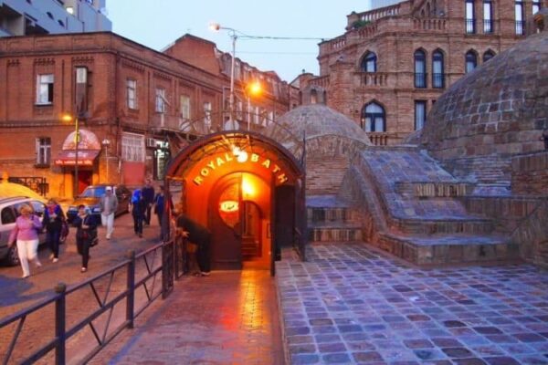 The Royal Baths in Tbilisi, Republic of Georgia are a sulfurious treat. Max Hartshorne photo.