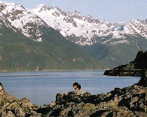 Relaxing by a Lake in Haines, Alaska where YWE takes kayaking trips - photos courtesy of ArcticWomen.com