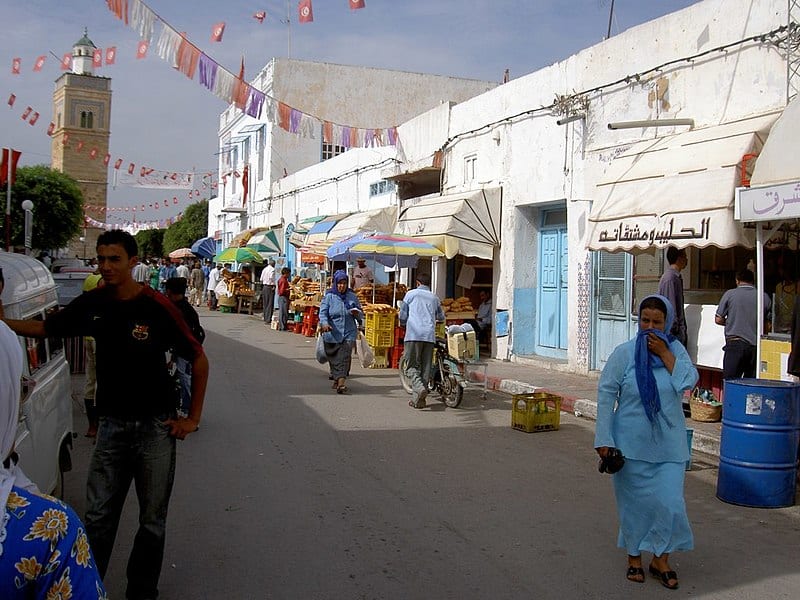 A Tunisian market in Soliman, a city in Tunisia.