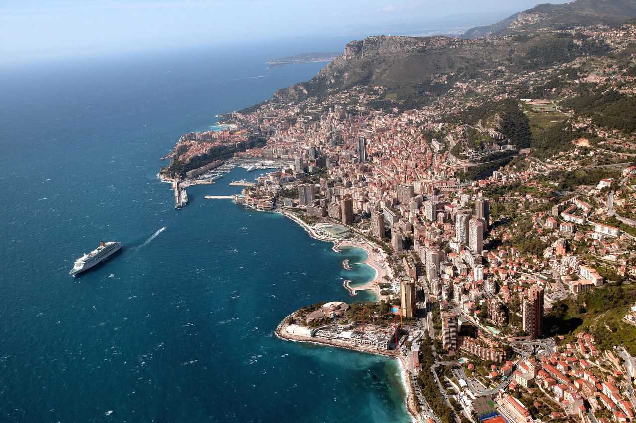 Birds eye view of Monaco. Monaco Press Center photos.