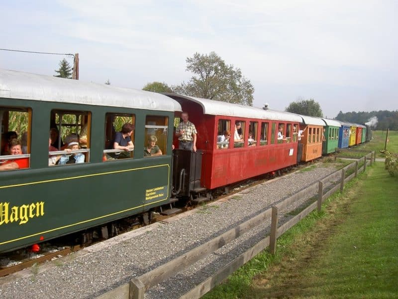 Riding the Bottle Train on a sunny day outside of Graz, Austria.