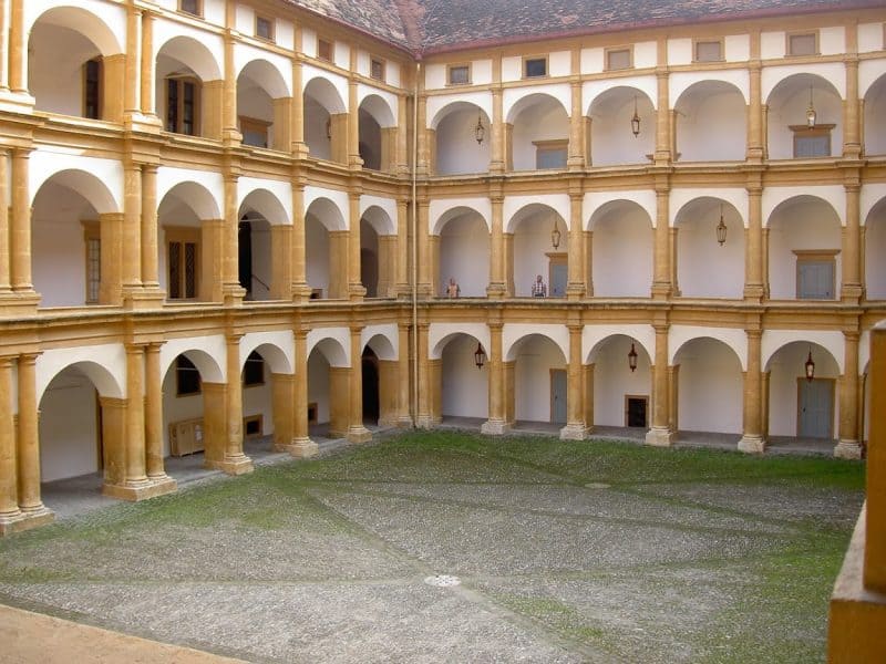 Inside the Jesuit University in Graz.