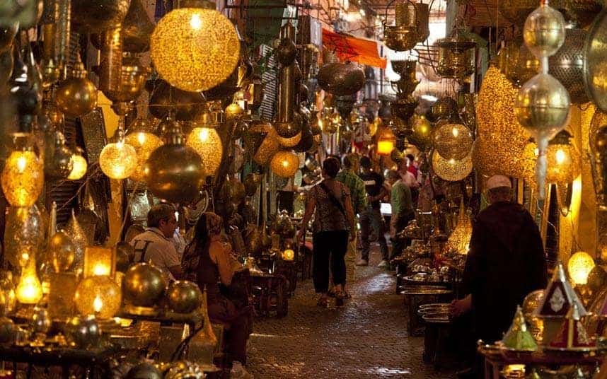 Shopping nightlife in Marrakech.