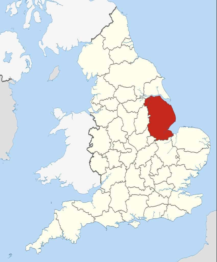 Lincolnshire in Northeast of England.