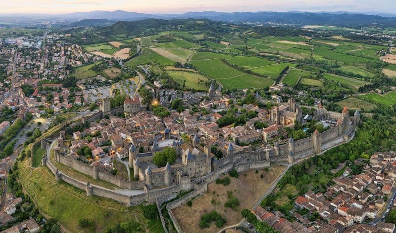 Carcassone, France, from the air. Chensiyuan photo.
