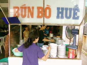 Bon bo Hue is a popular beef soup
