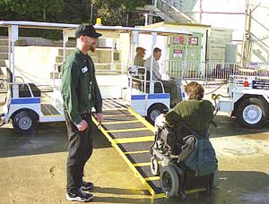 Accessible transportation on Alcatraz Island