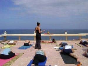 Yoga session at Blue Point Bay Villas in Uluwatu, Bukit