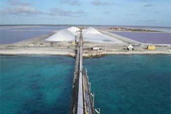 Salt Mine in Bonaire, West Indies.