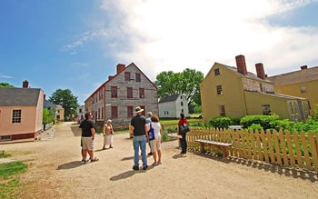 A guided tour of the Strawbery Banke Museum in progress
