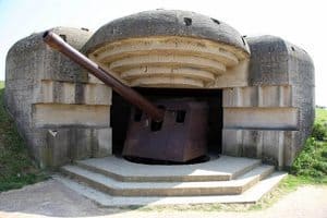 Rusty gun at the Longues-sur-mer emplacements. Photo by Paul Shoul.