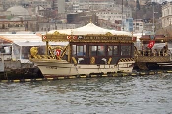 Fish market boat on Princes' Islands.