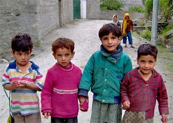 Boys in Hunza Valley, Pakistan.