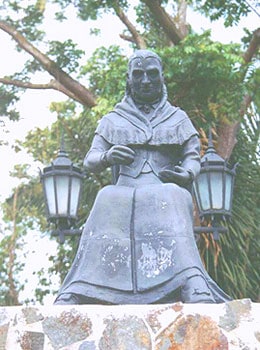A statue of Amelia Denis de Icaza on the Cerro Ancon in Panama City.