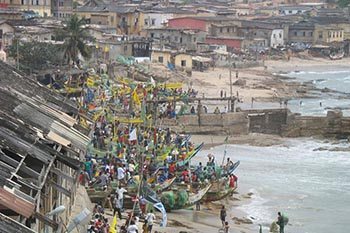 Just outside of the 'Door of no Return' at Cape Coast Castle.