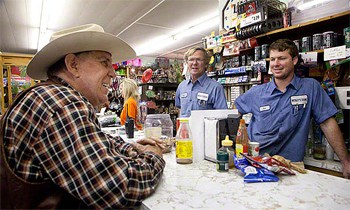 Roy Scott relaxes with friends at Mosley's Store, in Pintlala, AL. photo by Paul Shoul.