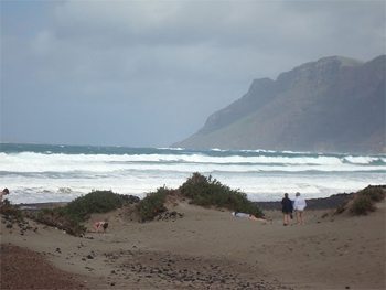 The beach in Lanzarote.