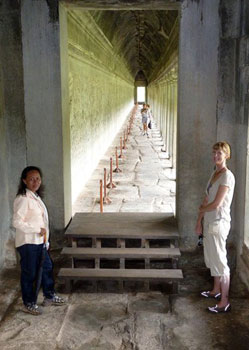 The author with Ponheary Ly at Angkor Wat 