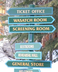 Sign at Sundance Resort in Utah.