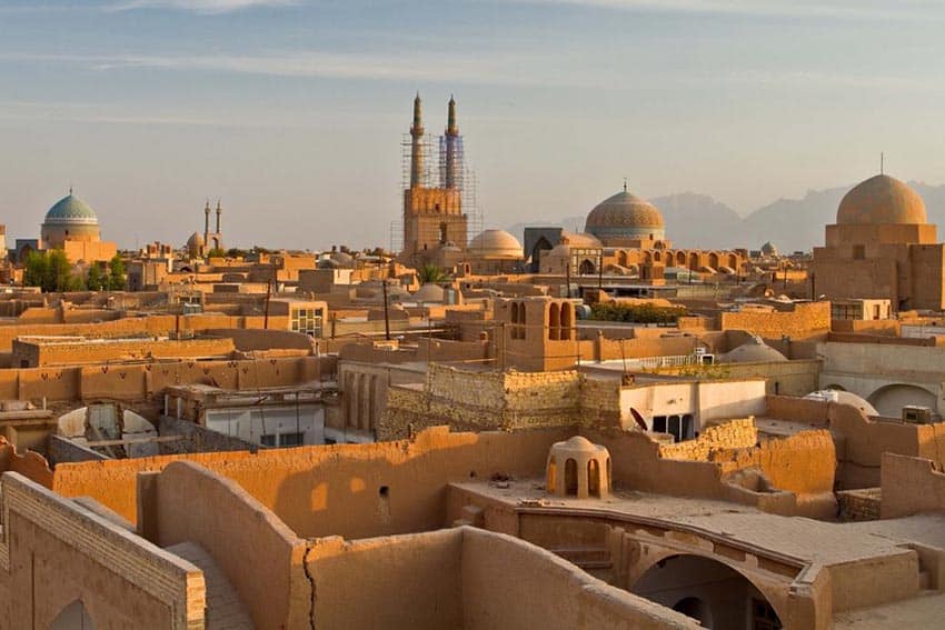 A view of the Iranian desert city of Yazd, where many Iranians have their honeymoons.