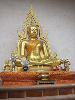 A typical Buddhist altar