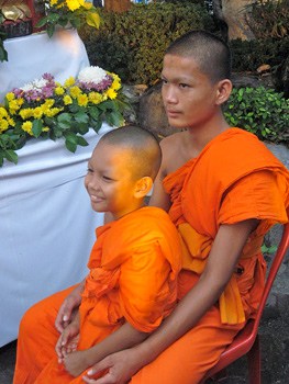 These young brothers are spending a month learning more about religion at a Buddhist camp.
