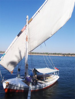 Felucca on the Nile near Aswan. A great way to see the country!