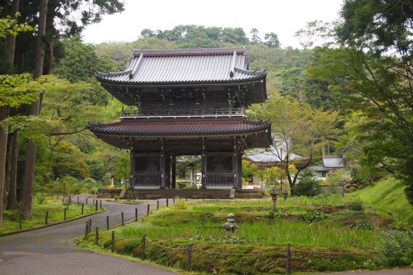 A temple in northern Japan. during an auto tour of Japan.