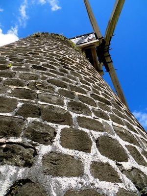 Windmill at Betty's Hope Sugar plantation.