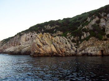 Rocky coast of Golfo Aranci.