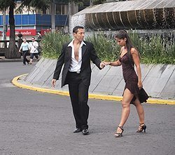 Tango on the Reforma, a major boulevard in the city.