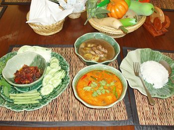 The spicy and delicious Thai dishes...ready to enjoy!