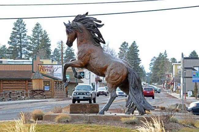 Statue in Sisters, Oregon.