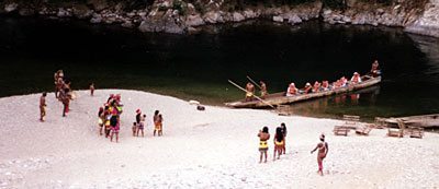 The Embera meeting tourists. jon kohl photo