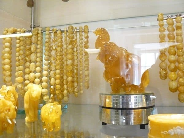 A display at the Amber Museum