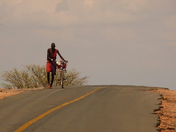 Maasai bike rider.